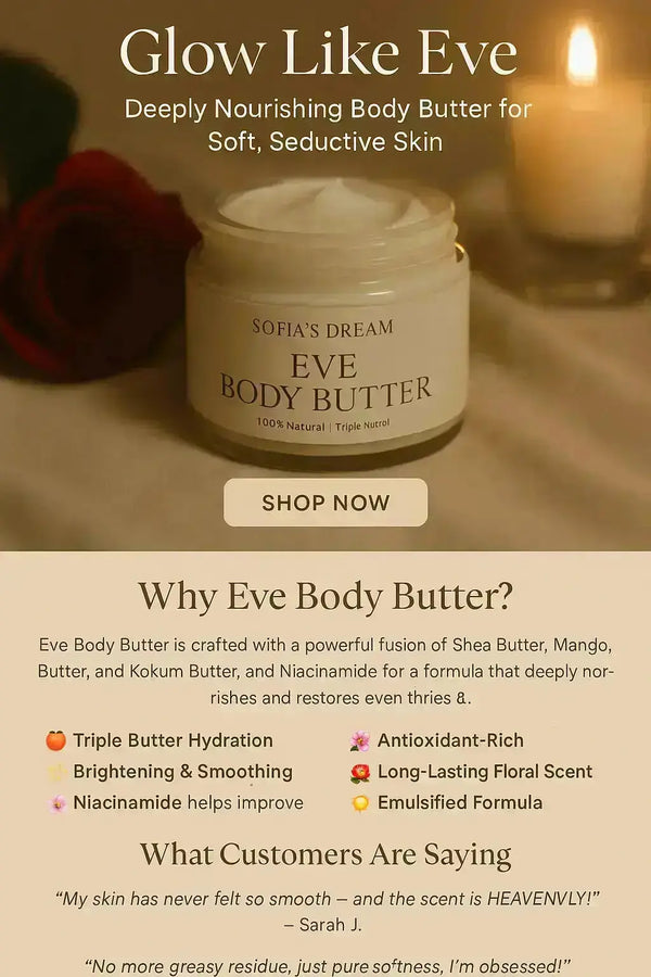 Forget me not emulsified Body butter 4oz natural skincare Sofia’s Dream