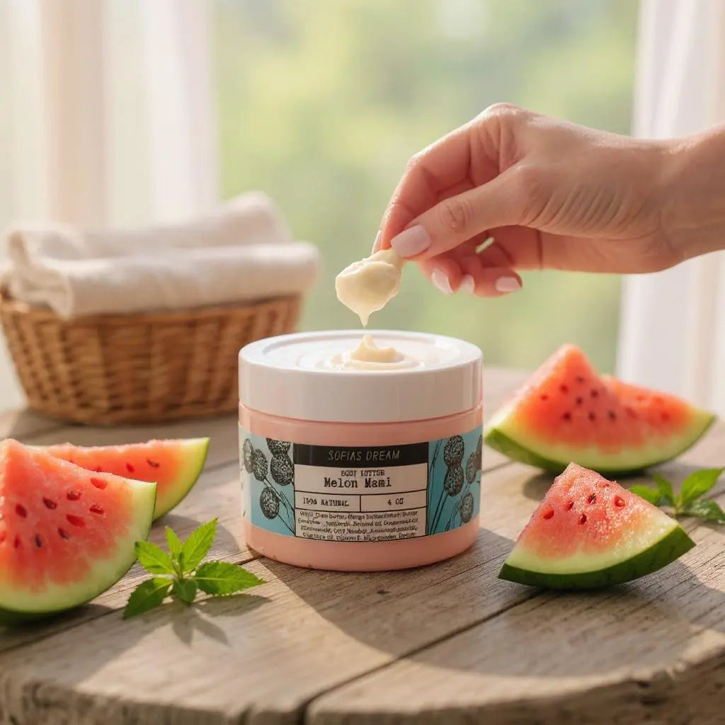 Melon Mami , Emulsified Body butter 4oz natural skincare Sofia’s Dream