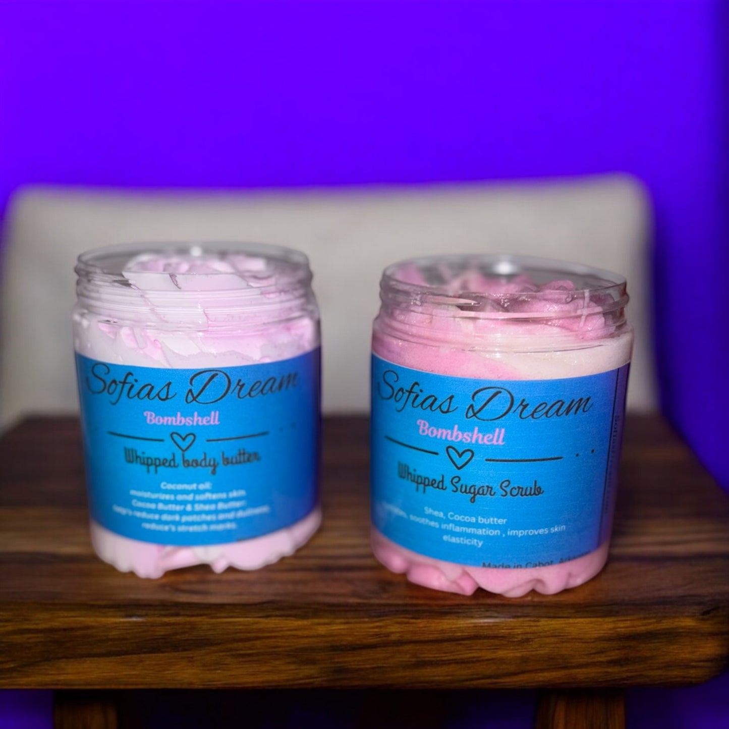 Bombshell , whipped sugar scrub & body butter combo