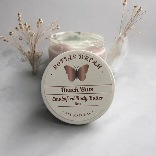 Beach bum, emulsified body butter 6oz Sofia’s Dream