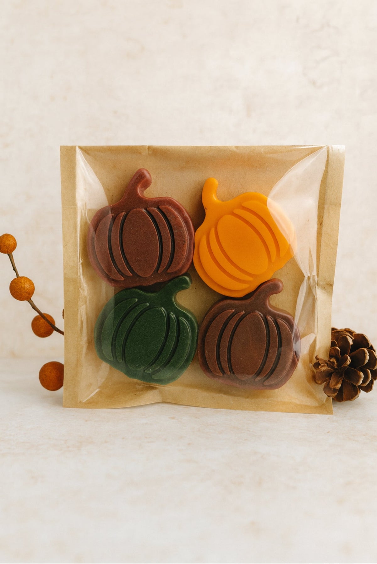 Rustic Woods Wax Melts – 4-Pack Large Pumpkin Wax Melts | Warm Cedar, Vanilla & Tonka Musk Fall Scent Sofia’s Dream