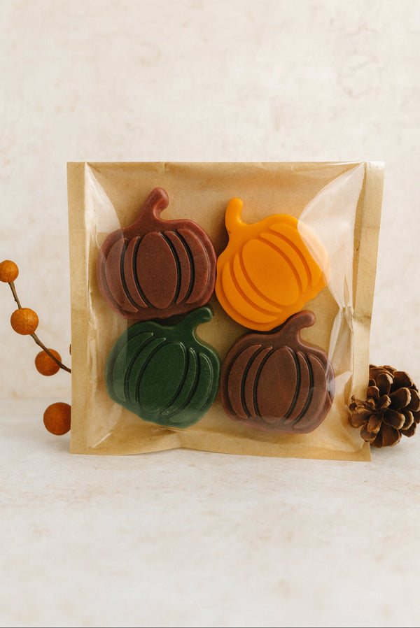 Rustic Woods Wax Melts – 4-Pack Large Pumpkin Wax Melts | Warm Cedar, Vanilla & Tonka Musk Fall Scent Sofia’s Dream