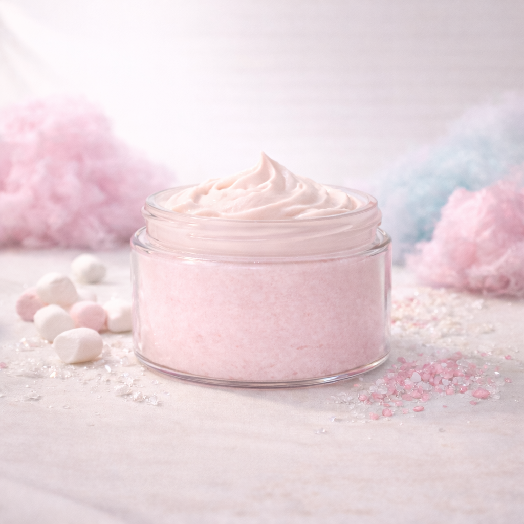 Cotton Candy Crème sugar polish
Net Wt. 4 oz SD Beauty