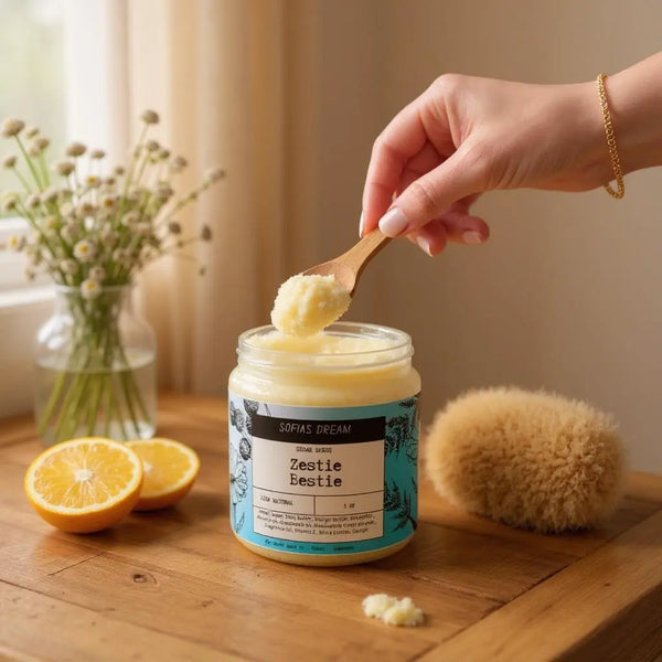 Zestie bestie Whipped Sugar Scrub Sofia’s Dream